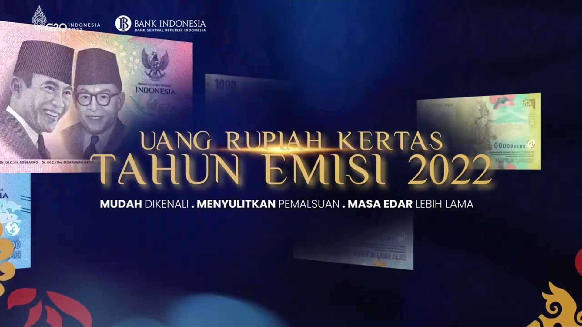 Bank Indonesia Rilis Uang Kertas Pecahan Baru Emisi 2022